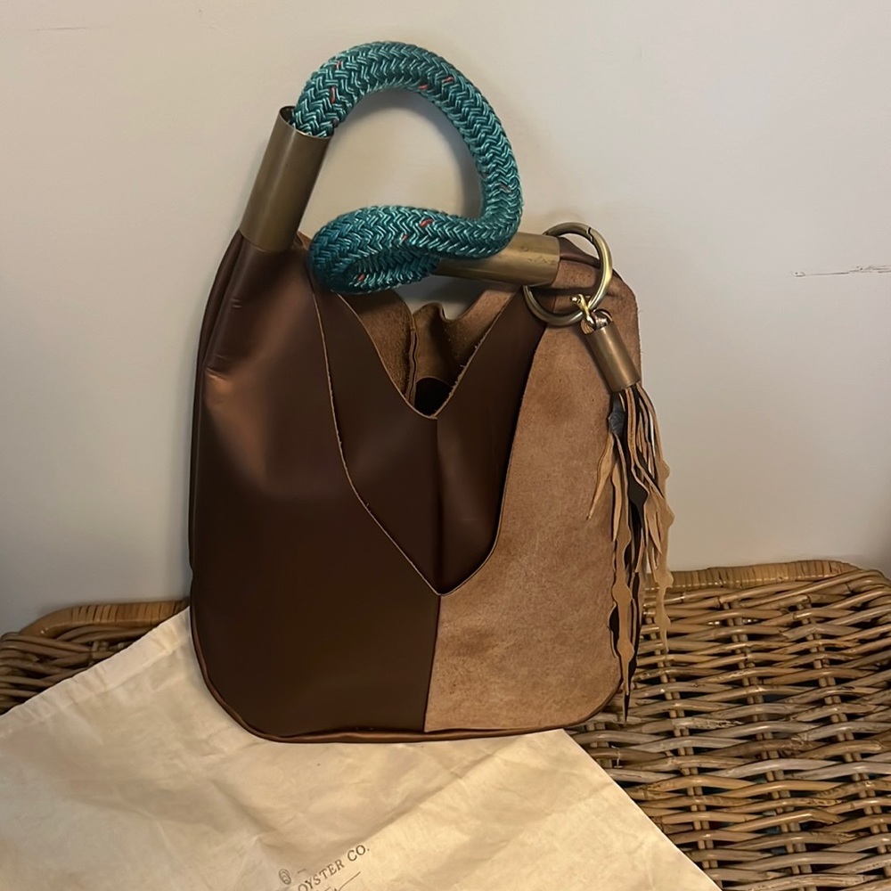Wildwood Oyster Co Original leather tote in limited edition bronze leather